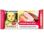 Батончик «Алёнка» молочный с клубничной нугой, 20 гр. Красный Октябрь